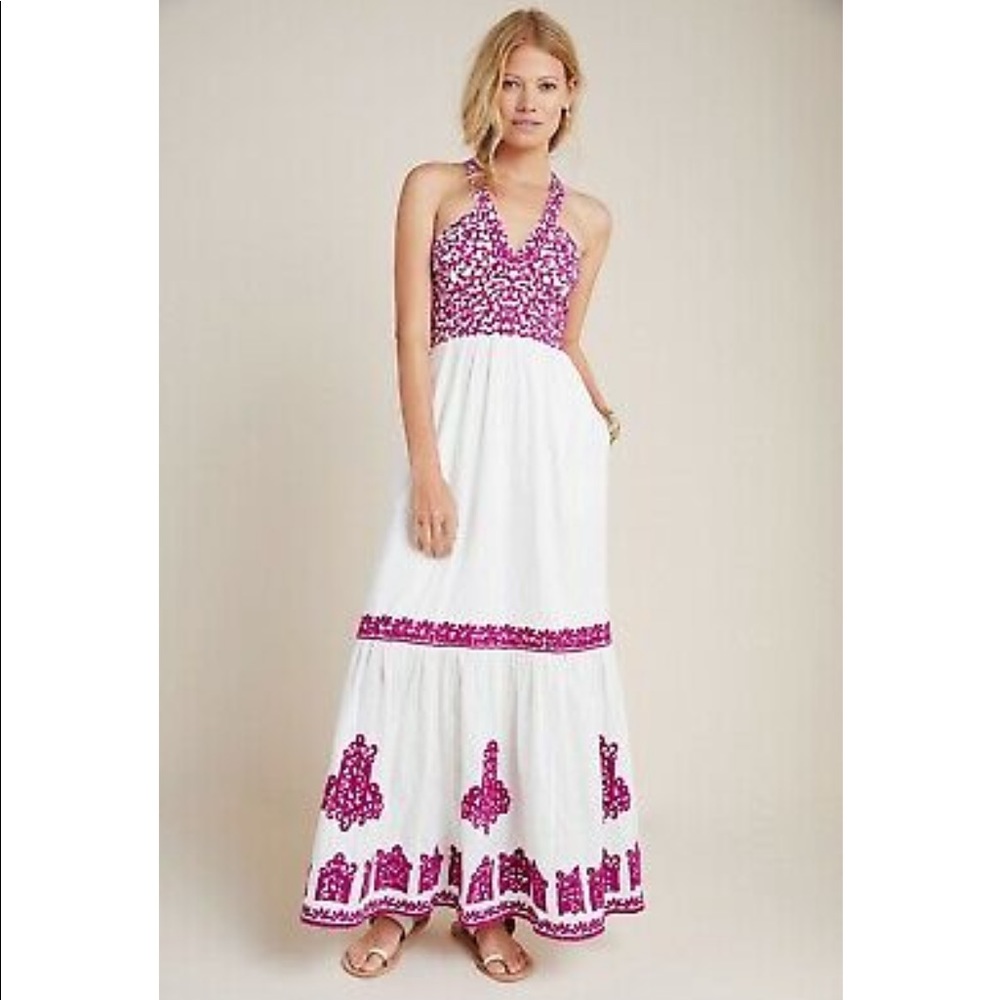 Anthropologie Manuela embroidered midi dress - Picture 1 of 9